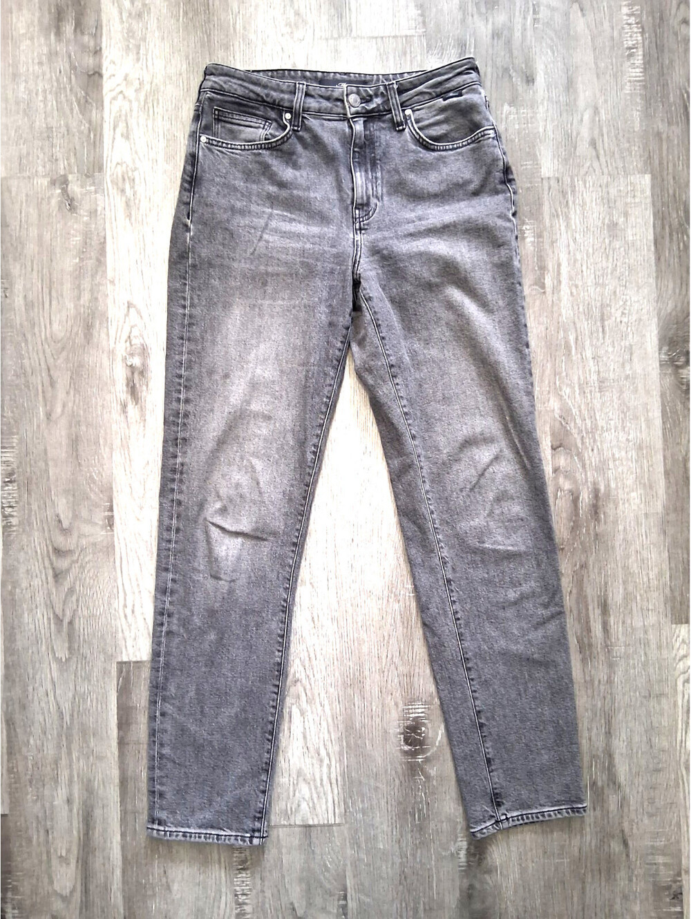 Mavi Soho Womens Size 8 29x30 Black Faded Straight-Tapered High-Rise Denim Jeans